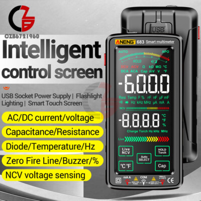 ANENG 683 6000 Counts Large Screen Digital Multimeter -burn-Proof Multimeter Set