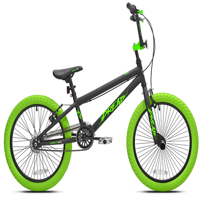 Kent 20 Inch Dread BMX Boys Bike Green and Black Kids Bike Sports