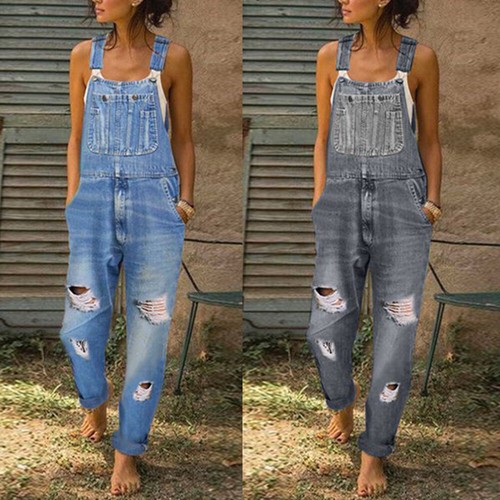 baggy denim overalls women's