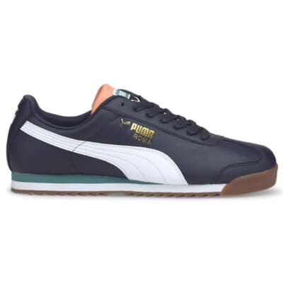 Puma Roma Basic+ Мужские синие кроссовки на шнуровке Повседневная обувь 36957137