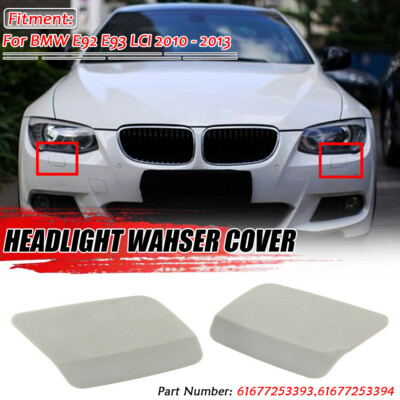 For BMW E92 E93 LCI 2010-2013 Pair Front Bumper Headlight Washer Cap Cover Trim