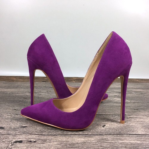 purple high heels