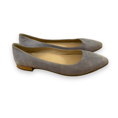 ECCO Shape Pointy Ballerina Blue Nubuck Leather Flats Sz 38 7 7.5