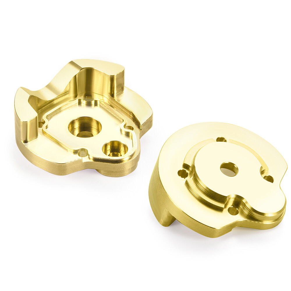 2/4PCS Brass Outer Portal Covers Counterweight for 1/18 Axial UTB18 Capra Buggy