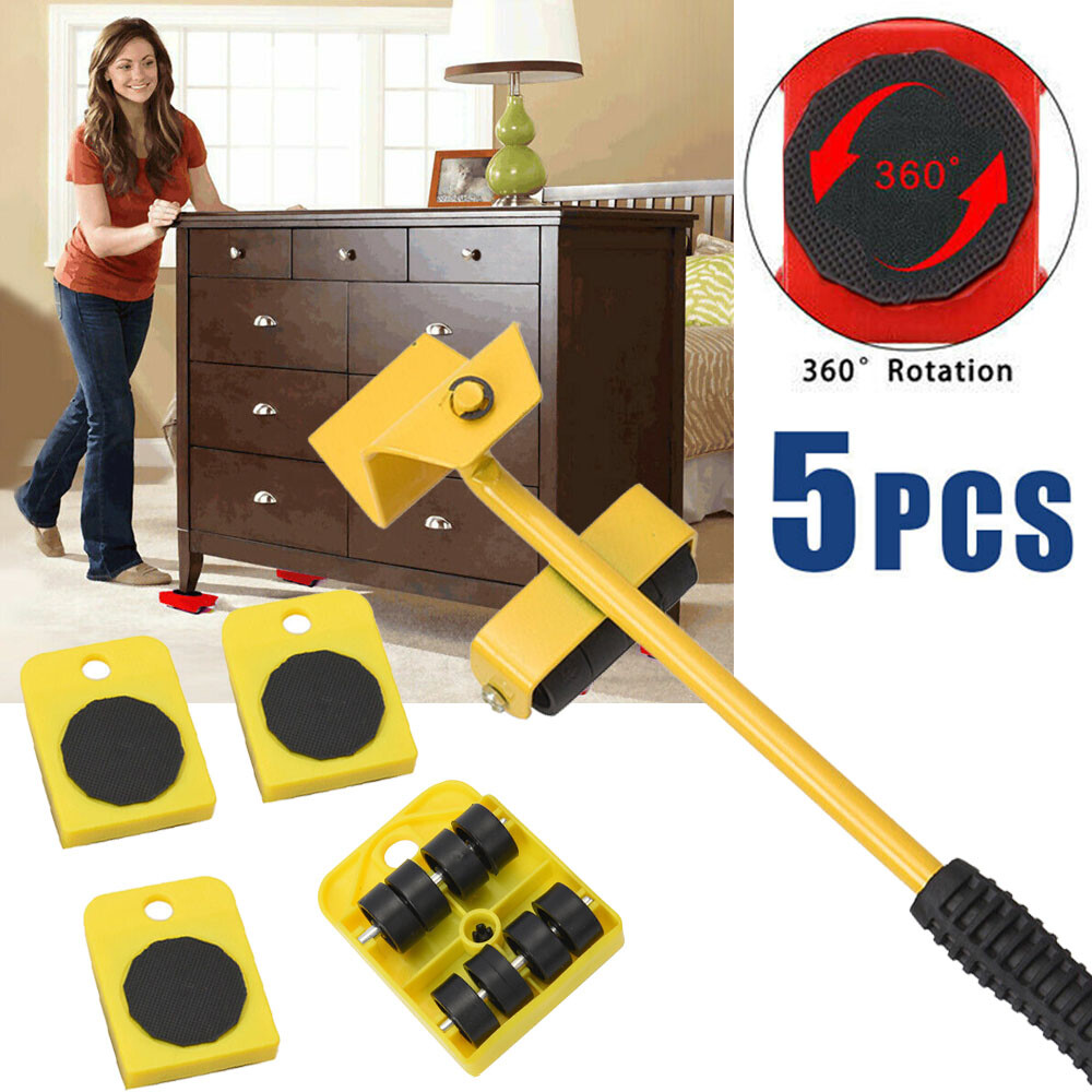 Heavy Furniture Moving System Lifter Kit with 5Pcs Slider Pa