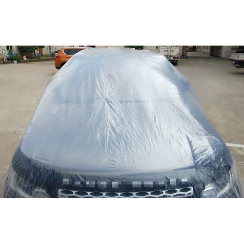 1 PACK Clear Plastic Disposable Car Cover Temporary Universal Rain Dust Garage