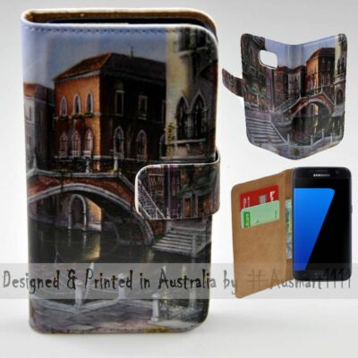 For Samsung Galaxy Series - Venice River Bridge Print Mobile Phone Case Cover