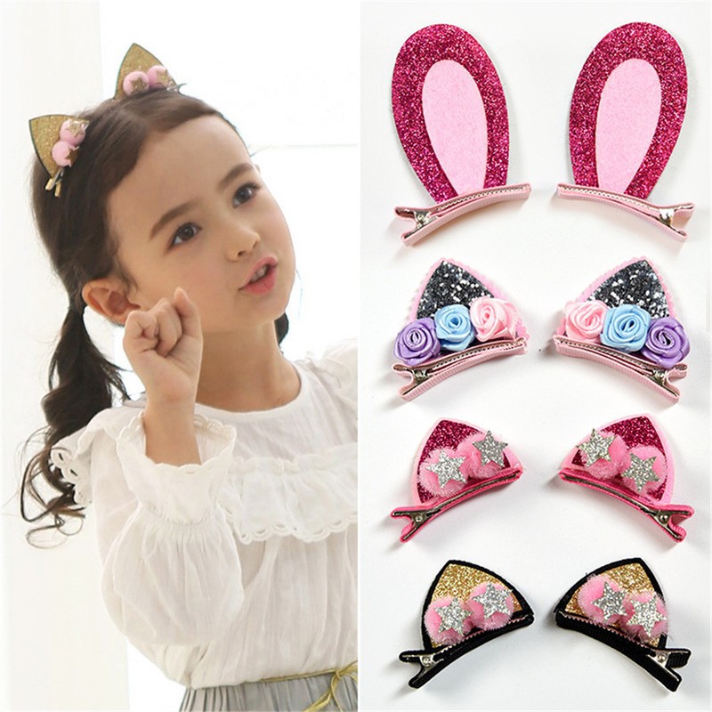Barrettes Rainbow Flowers Hairpins Kids Hair Accessories Cute Hair