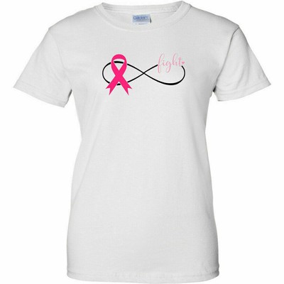 Breast Cancer Fight Breast Cancer Awareness Womens T Shirt Pink Ribbon White