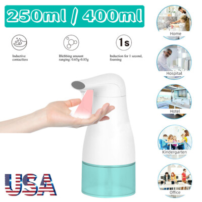 250/400ML Automatic Foam Soap Alcohol Dispenser Touchless Hands Sensor