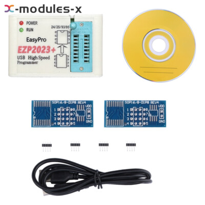 EZP2023 High-Speed USB SPI Programmer + 15 Adapters For 24 25 93 95 EEPROM USA