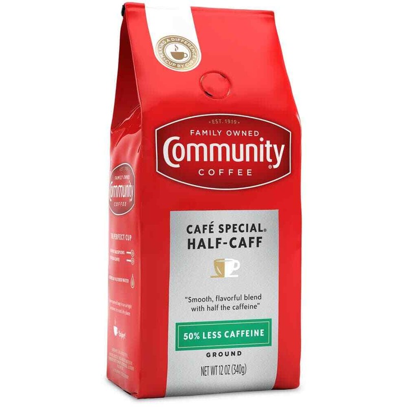 6-Pack Community Coffee Medium Dark Half-Caff Low Caffeine Ground 12 oz. Bags