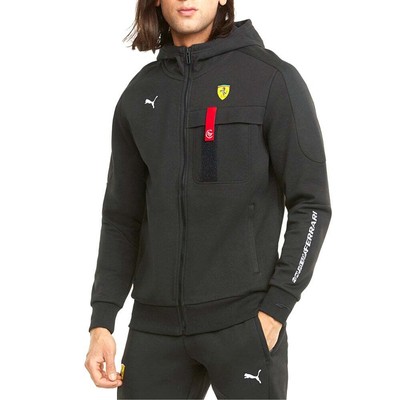 

Puma Sf Race Hooded Full Zip Sweat Jacket Mens Black Casual Athletic Outerwear 5, Черный, Puma Sf Race Hooded Full Zip Sweat Jacket