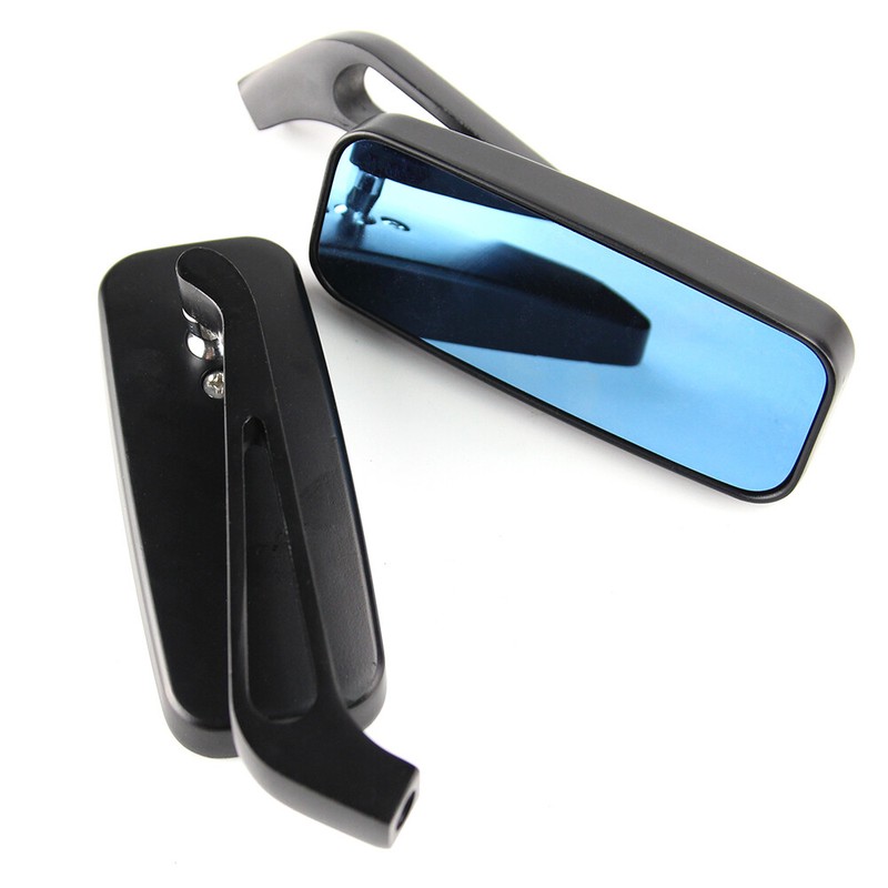 Rectangle Motorcycle Rear View Side Mirrors For Harley Honda Yamaha Universal US