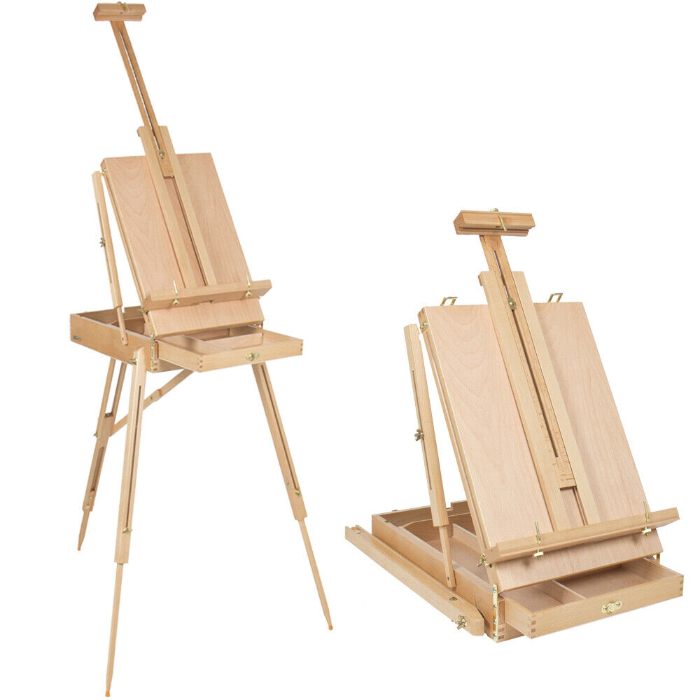 New Oil Painting Easel Sketch Box Portable Folding Durable Artist Tripod Wo...