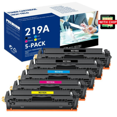 1-4 Toner fr HP 219A W2190A LaserJet Pro MFP 3302fdng 3302fdwg 3302sdw MIT CHIP