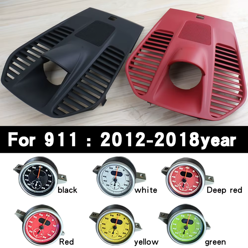 For Porsche 911 991 12-2019 Dashboard Stopwatch Clock compass Sport Chrono watch