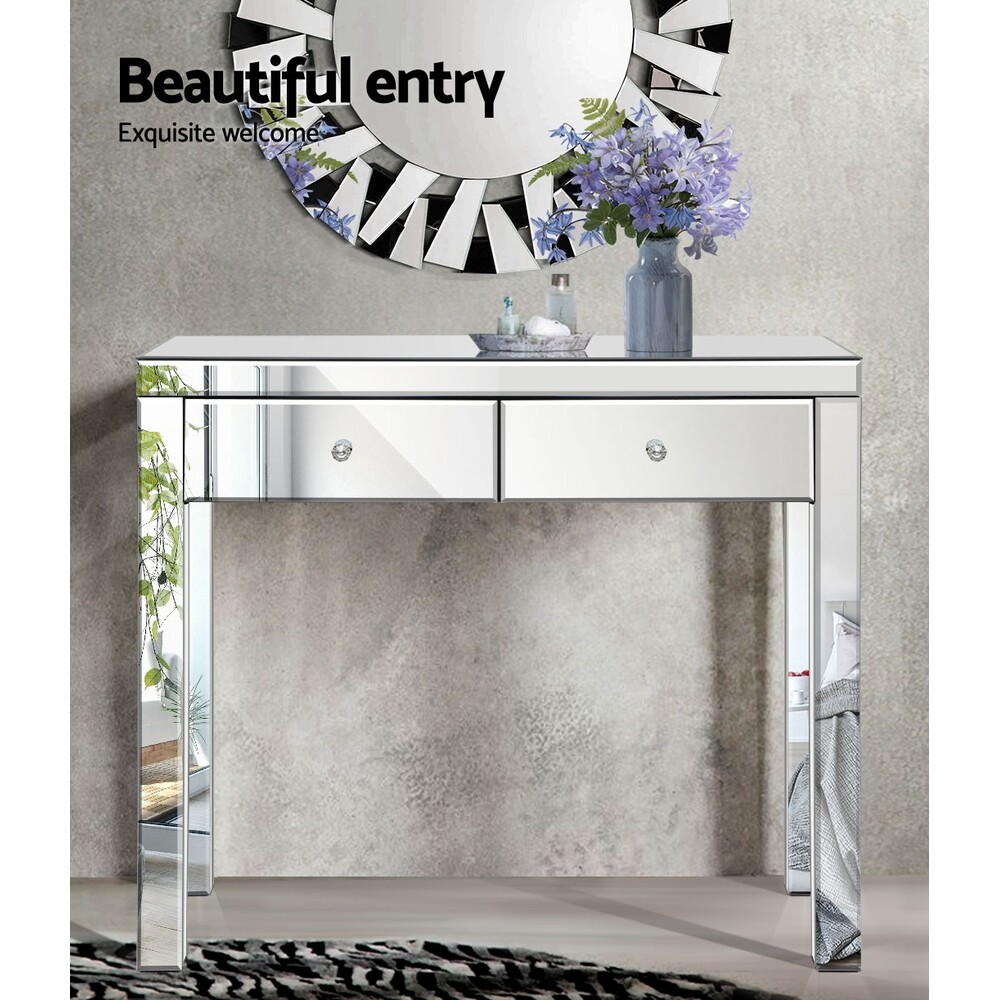 Hallway Console Table Hall Entry Side Table 2 Drawers Storage