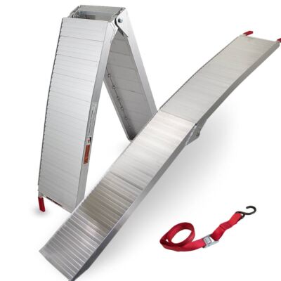 ALU-Verladerampe Auffahrrampe Klappbar Geschlossen 2m bis 340kg 1x Bituxx