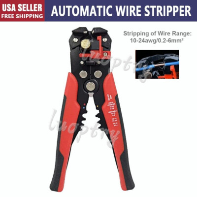 SELF-ADJUSTABLE AUTOMATIC CABLE WIRE CRIMPER CRIMPING TOOL STRIPPER PLIER CUTTER