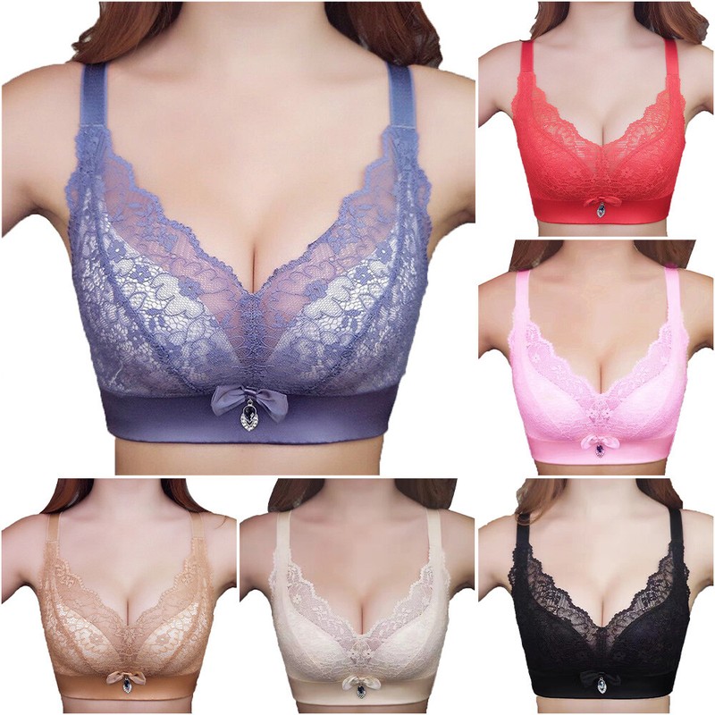 Sexy Damen Push-Up BHs Bustier Bra Gepolstert Spitzen Bhs Dessous Unterwäsche BH