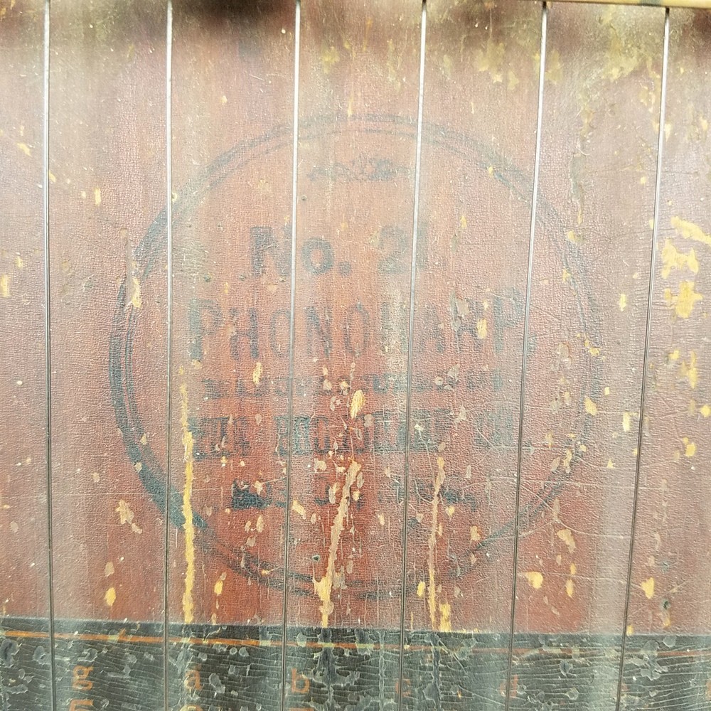 Antique Phonoharp Zither Musical Instrument No. 21 1891 Patent The Phonoharp Co.