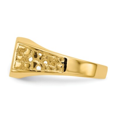 Pre-owned Superdealsforeverything Real 14kt Yellow Gold 9.0x10.5mm Open Back Men's Signet Ring S:9