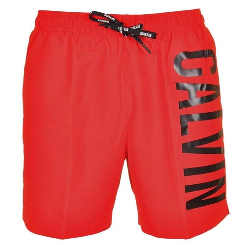 red calvin klein swim shorts