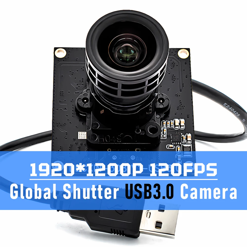 USB3.0 Global Shutter Camera 2.3MP 120FPS M16 Lens Industrial Camera, 1920x1200