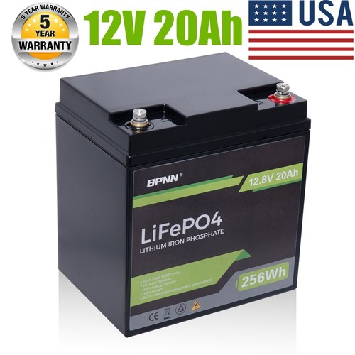 12V 20Ah LiFePO4 Deep Cycle Lithium Battery BMS