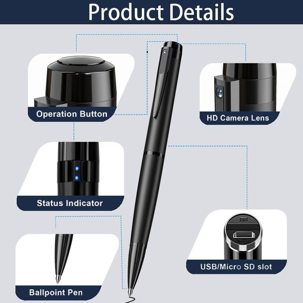 Hidden Cam Pocket Pen Camera 1080P HD Mini Body Video Recorder DVR Security USB - Image 132