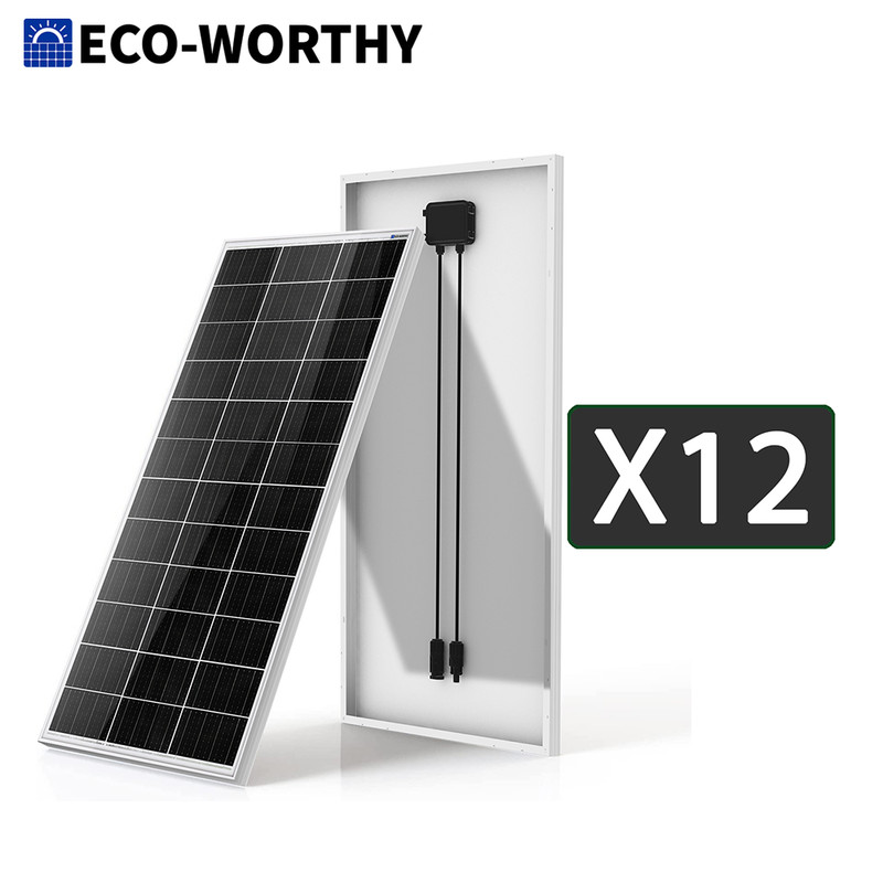 ECO-WORTHY 100W 200W 400W 1000W Watt Solar Panel Mono PV