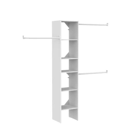White wood closet rod deals