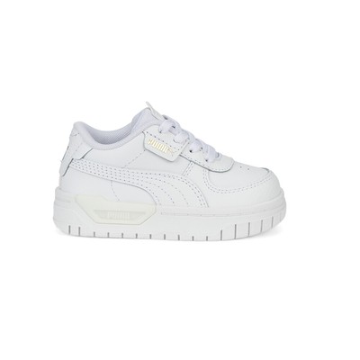 Puma Cali Dream Leather Perforated Lace Up  Toddler Girls White Sneakers Casual