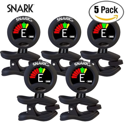 5-PACK Snark SN-RE Rechargeable Clip-On Chromatic Tuner with LED Display