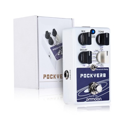 ammoon POCKVERB Reverb & Delay Guitar Effect Pedal True Bypass Metal Shell L4J5