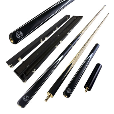 57'' 3/4 Jointed Snooker Cue Billiard Pool Cue Kit w/ 6'' Extension Rod + Case US