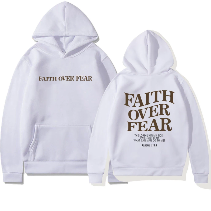 Faith over Fear Christian Hoodie for Woman Christian Sweatshirt Jesus Sweatshirt