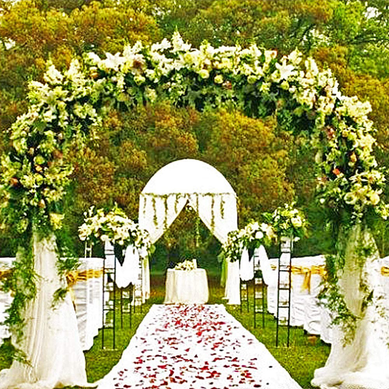 Metal Garden Arch Wedding Arbor Ivy Trellis Rose Patio Climbing Plant Gate