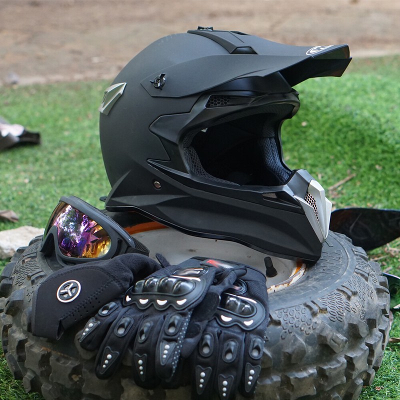 Motorcycle DOT Adult Full Face Helmet Off Road Dirt Bike ATV Motocross M-XXL XL