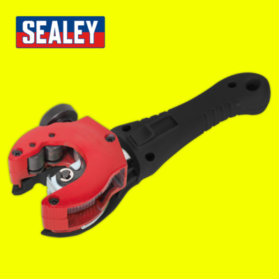 Sealey Ratcheting Pipe Cutter 2-in-1 Ø6-28mm AK5065 - Black