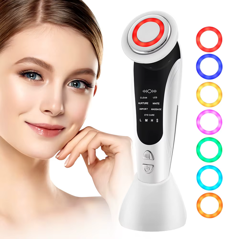 7 in 1 Face Lifting Device EMS Microcurrent Skin Rejuvenation LED Facial Neck Fi
