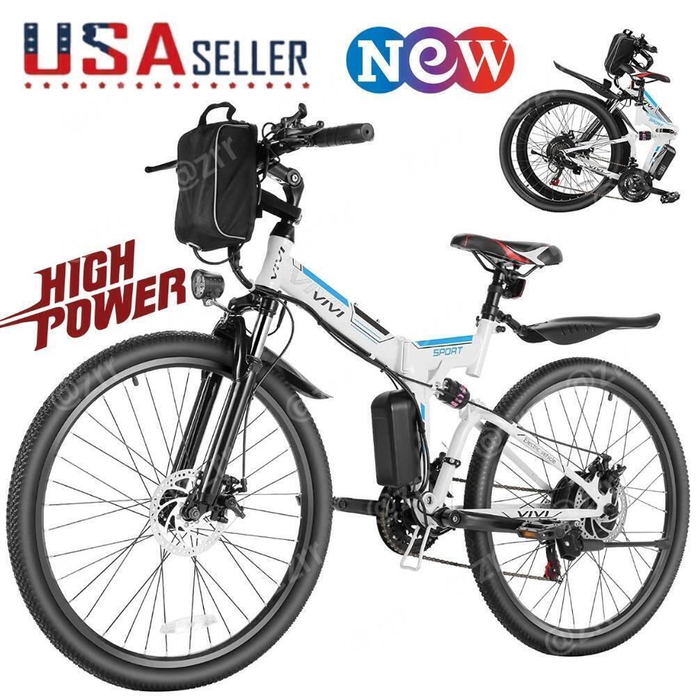 Electric Bicycle for Sale: Electric Bike 26" Folding Snow Mountain Bicycle 500W Motor 21 Speed 22MPH VIVI* in Hacienda Heights, California