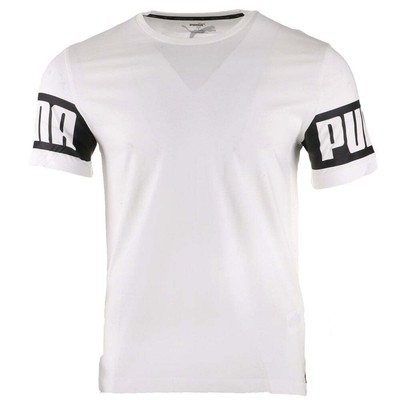 

Мужская белая повседневная футболка с коротким рукавом Puma Rebel Crew Neck 84600602, Белый, Puma Rebel Crew Neck Short Sleeve T-Shirt