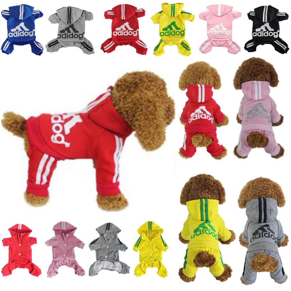 Dog Hoodies Sweatshirt Jumpsuit Casual Pet 4-Leg Small Adidog Clothes Warm