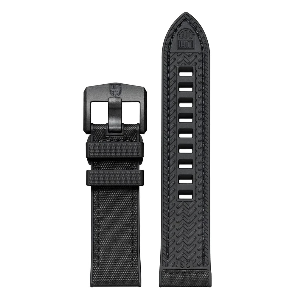 Pre-owned Luminox Atacama Field Black Dial Rubber Band Watch Xl.1961 43mm Sapphire Glass