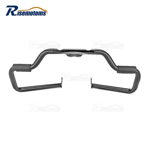 Chrome Black Mustache Engine Guard Highway Crash Bar For Harley Softail 2018-23