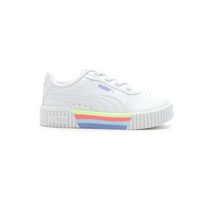 

Детские белые кроссовки без шнуровки Puma Carina 2.0 Stripes Ac для девочек, повседневная обувь 38957, Белый, Puma Carina 2.0 Stripes Ac Slip On Kids