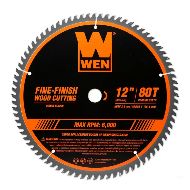 12 In. 80-Tooth Fine-Finish Professional Woodworking Saw Bla