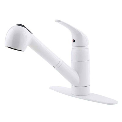 Pfirst Series Single-handle Pull-out Sprayer Kitchen Faucet In White | Pfister
